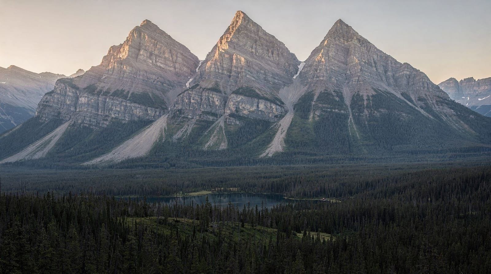 The Three Sisters: Canmore's mountain skyline