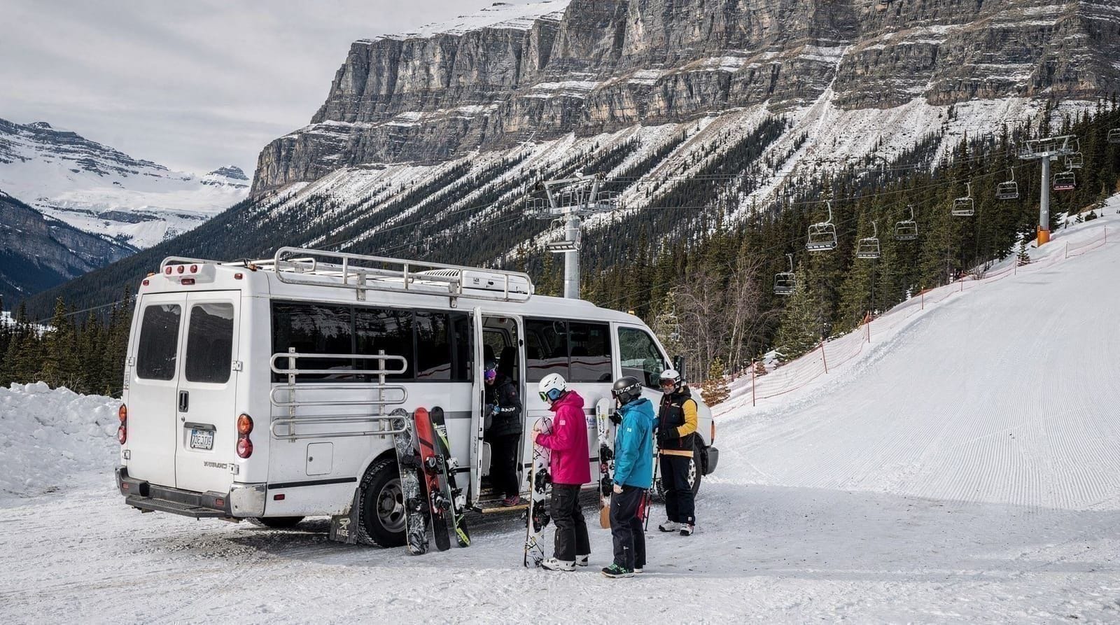Banff ski shuttle guide: getting to Sunshine, Lake Louise and Norquay