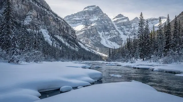 Banff in winter, month by month