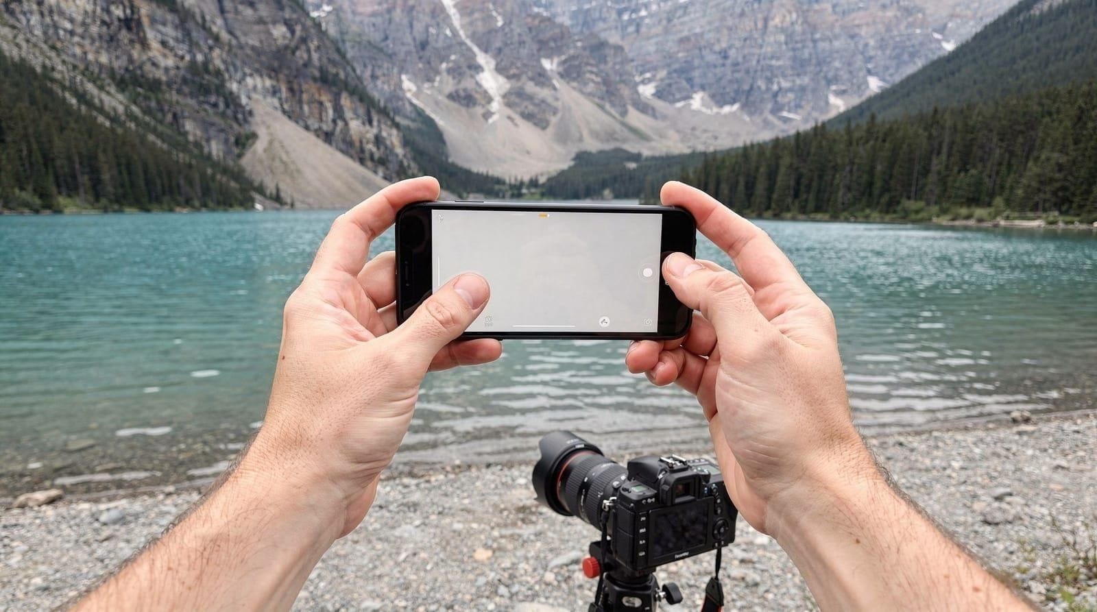 Photographing Banff's lakes: phone vs camera