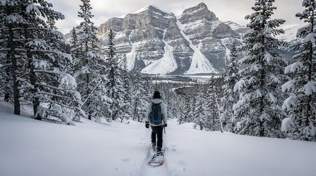 Snowshoeing near Banff: beginner trails, rentals and guided options