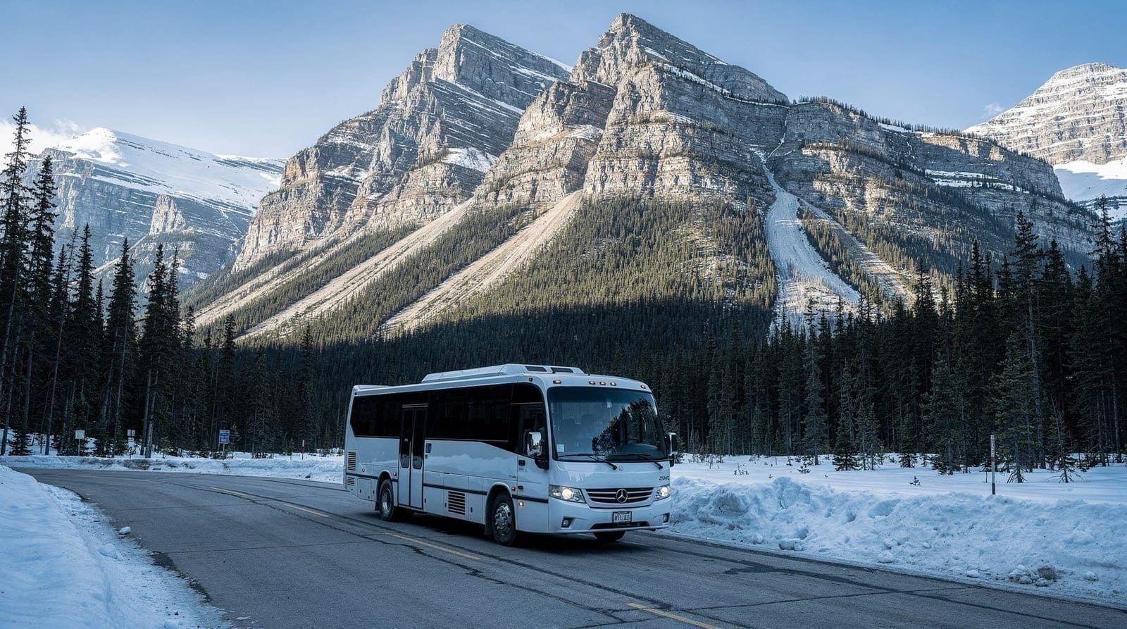 Winter driving in the Canadian Rockies